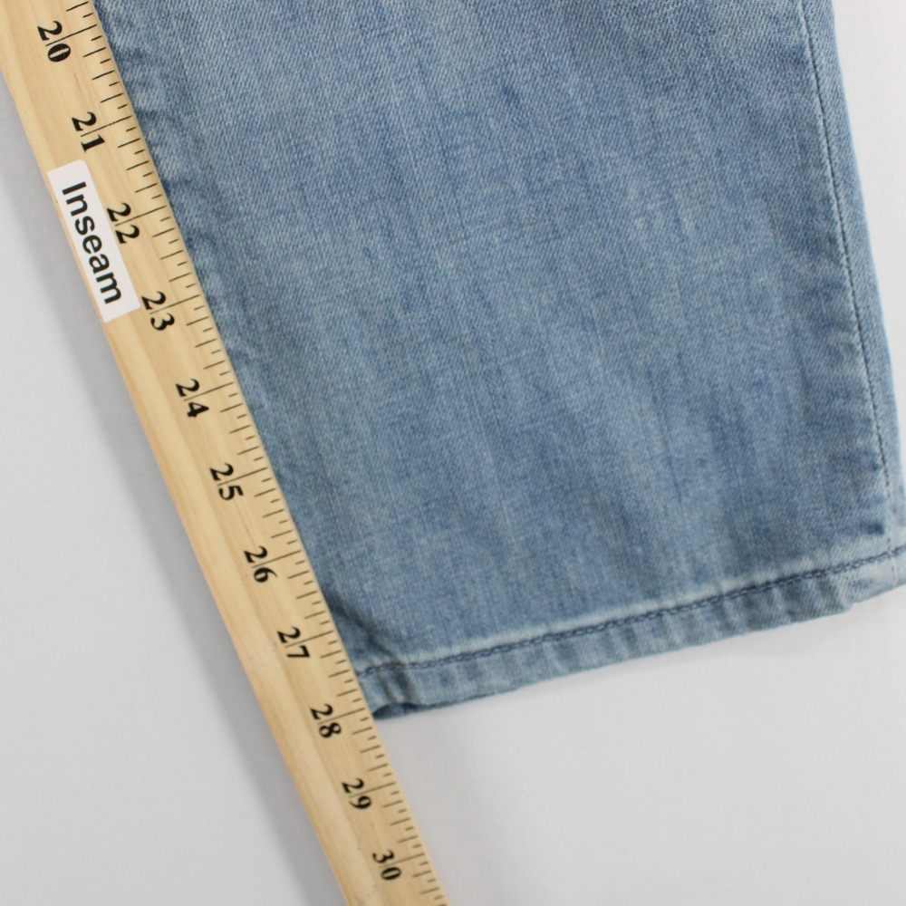 Holding Horses Jeans Womens 30 Blue Patchwork Distressed Straight Leg Light Wash - Picture 7 of 11